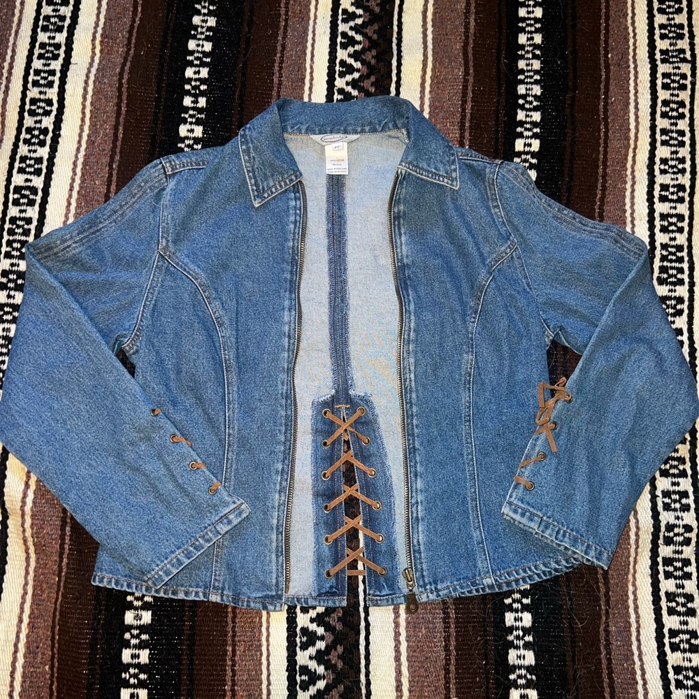 Laced Up Denim Jacket